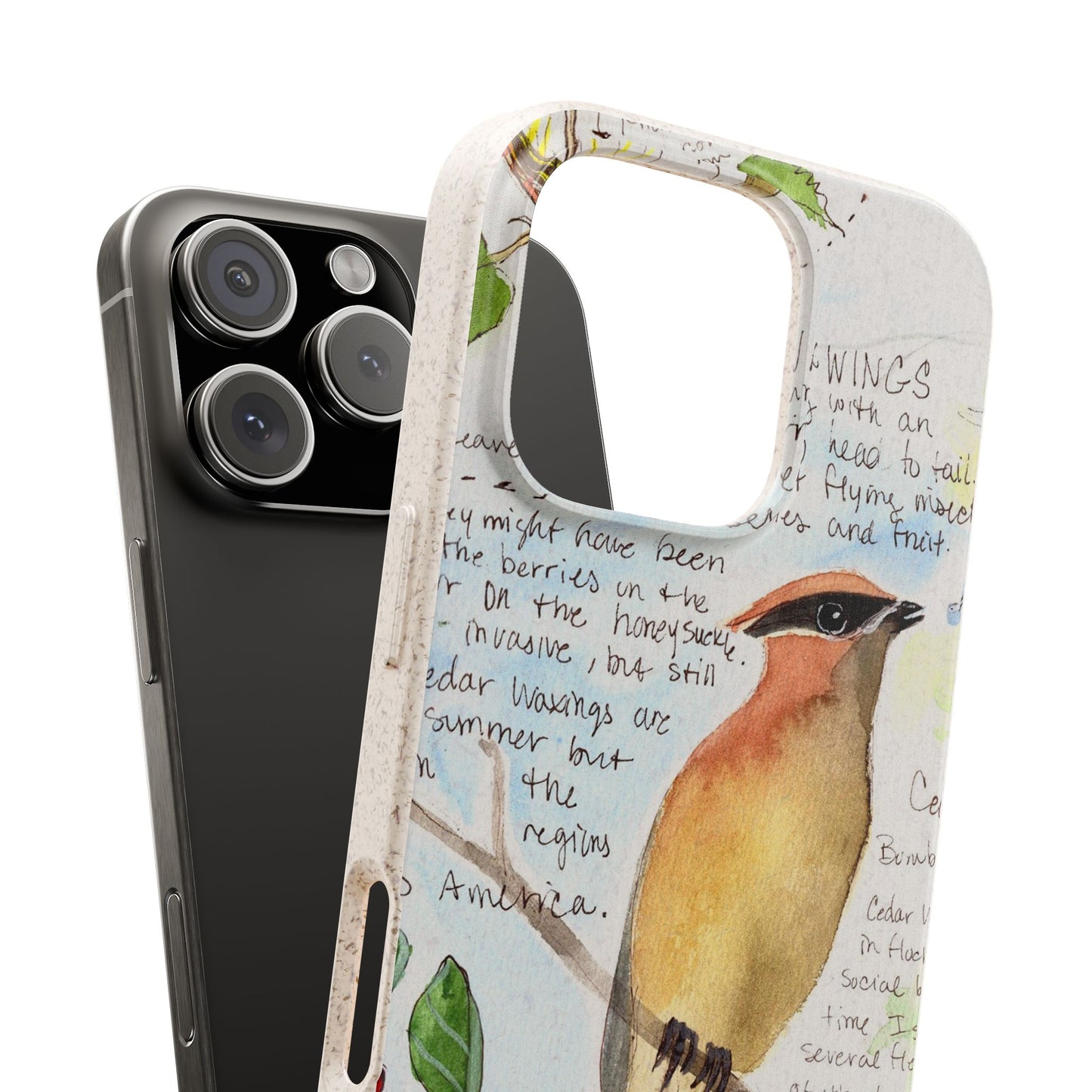 Cedar Waxwing Biodegradable Phone Case