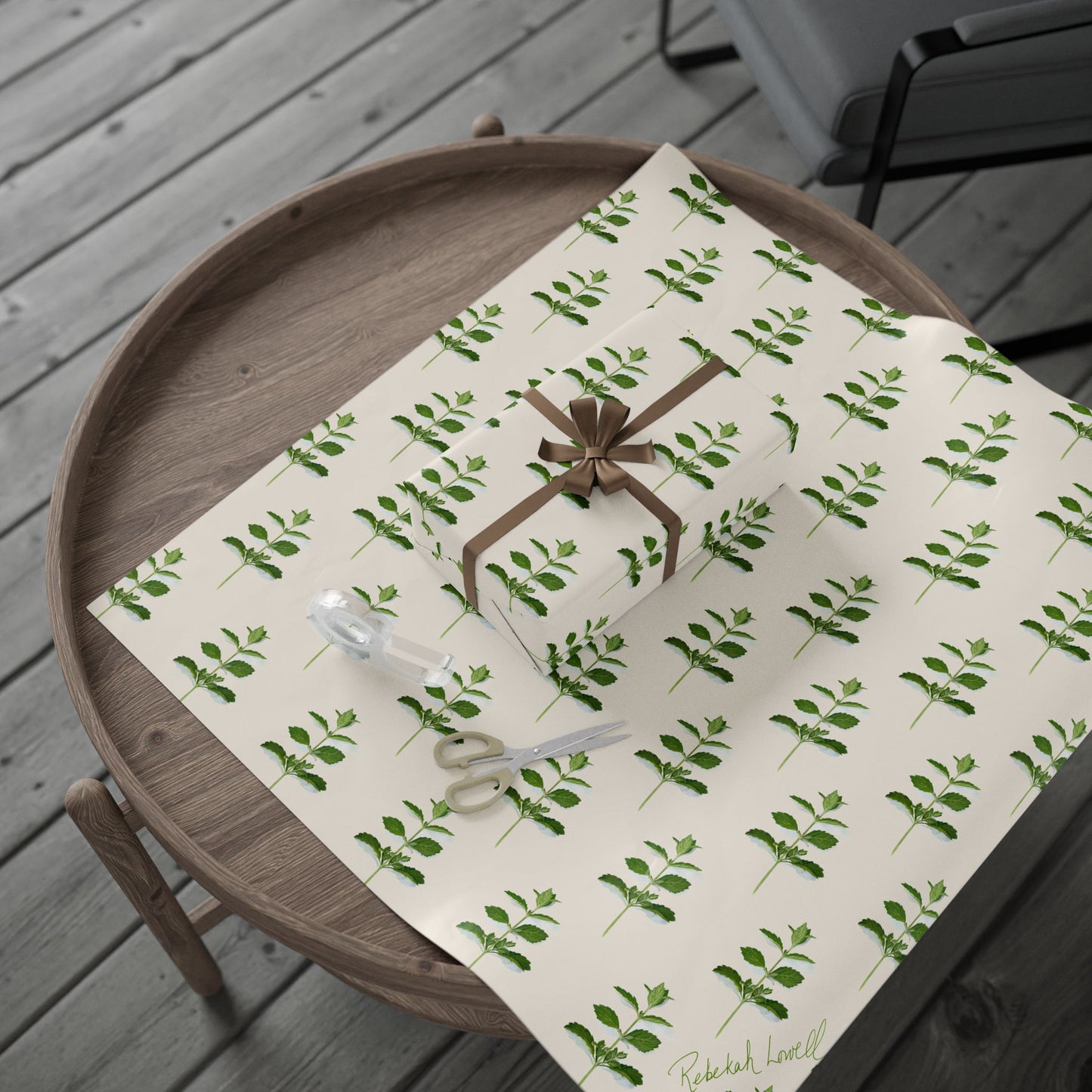 Lemon Balm Gift Wrap Wrapping Paper