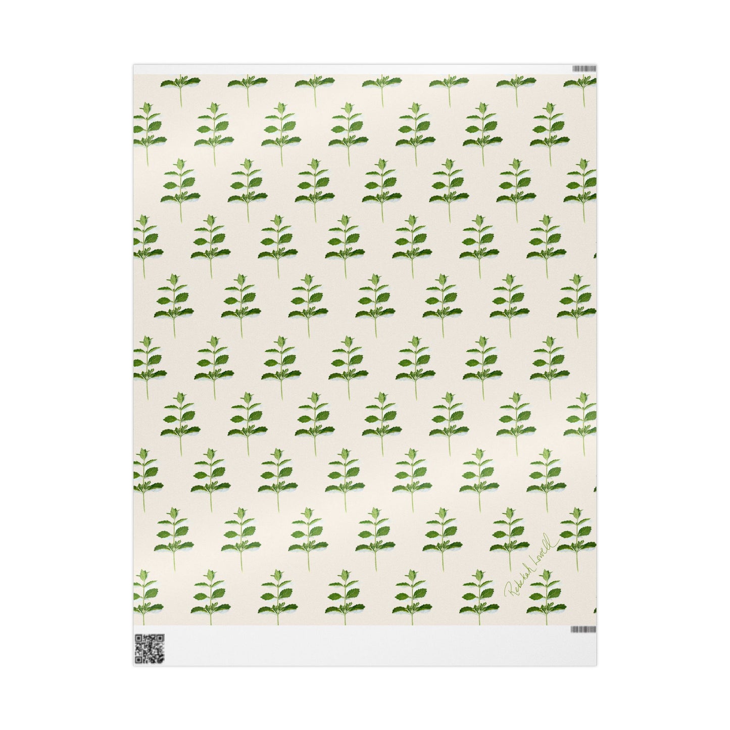 Lemon Balm Gift Wrap Wrapping Paper