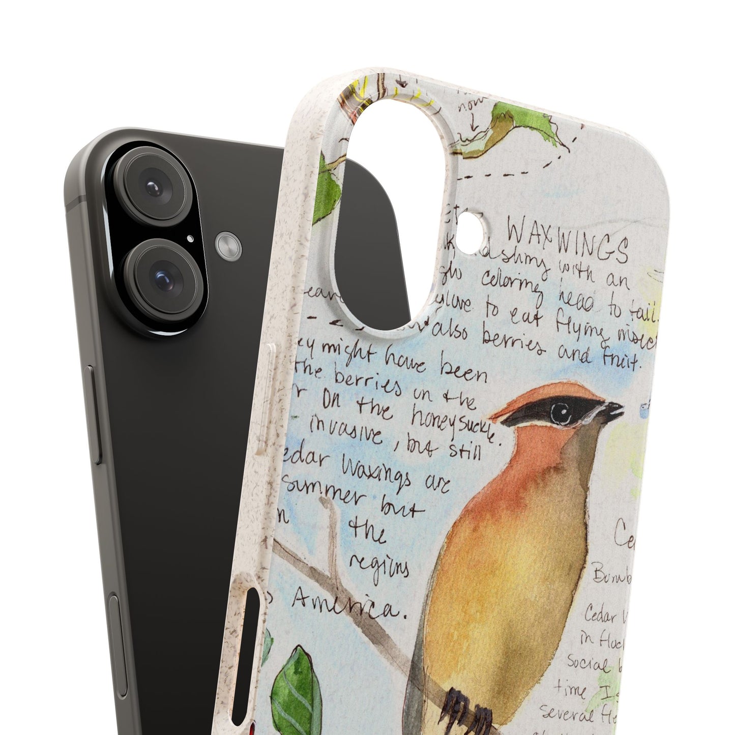 Cedar Waxwing Biodegradable Phone Case