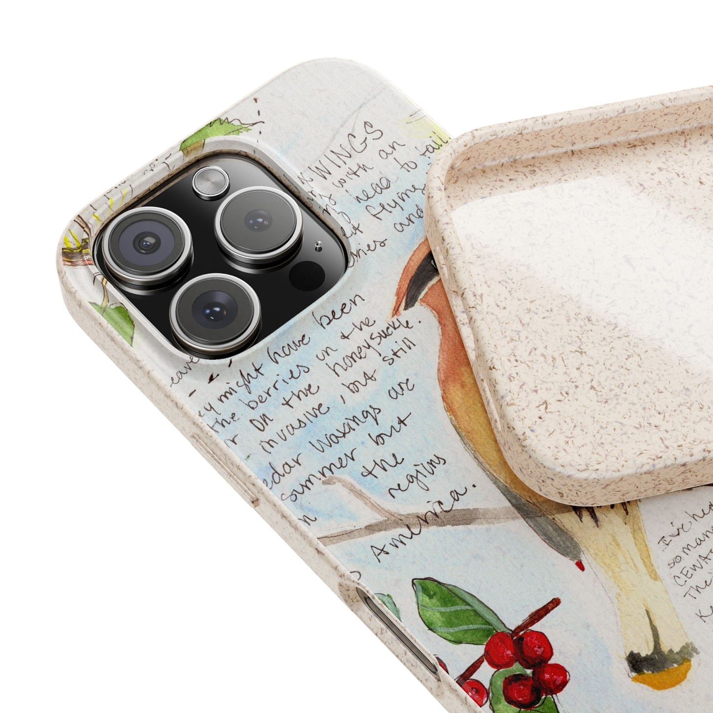 Cedar Waxwing Biodegradable Phone Case