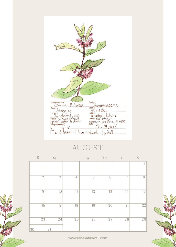 2026 Wildflower Wall Calendar
