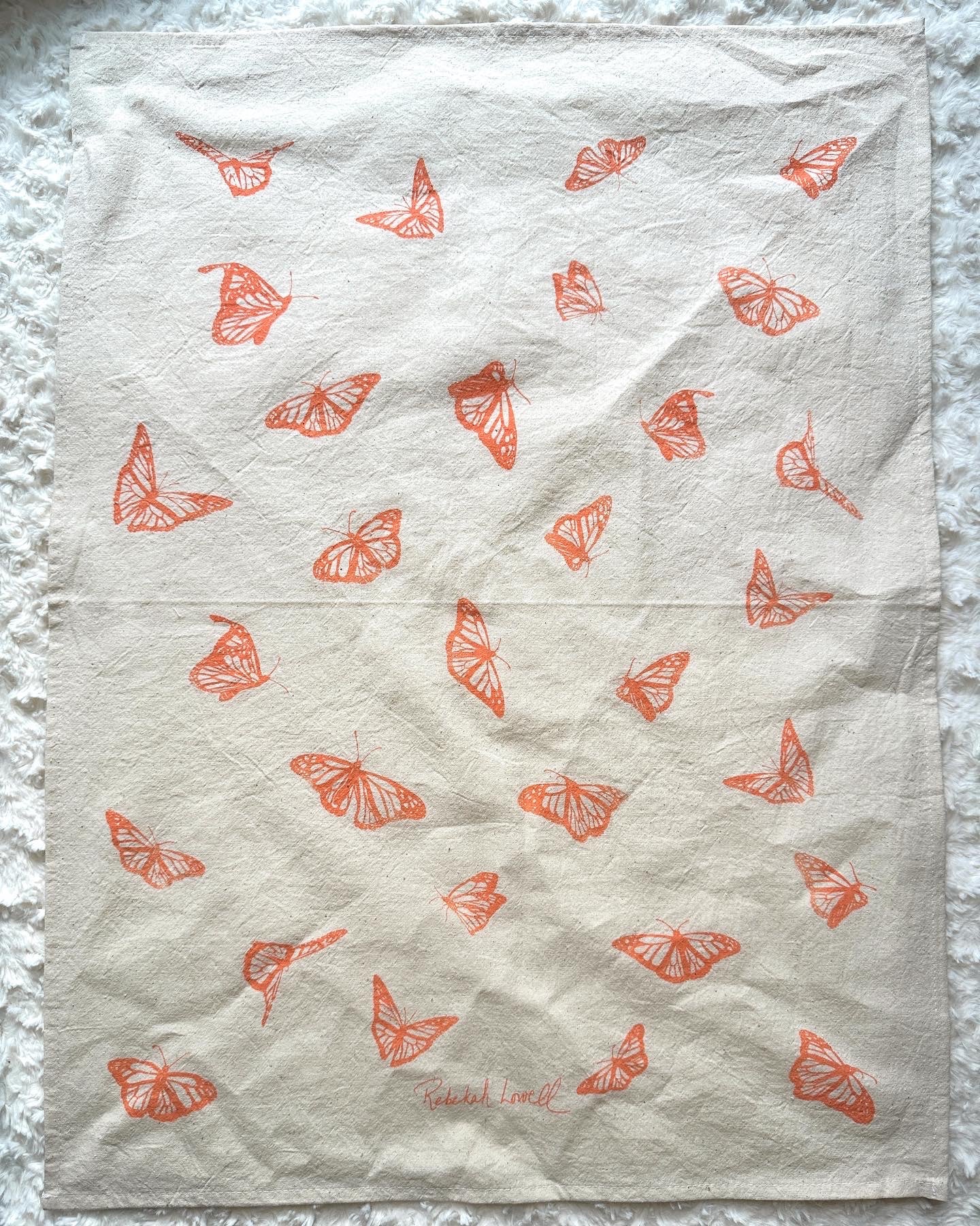 Monarch Butterfly Tea Towels, set of 2