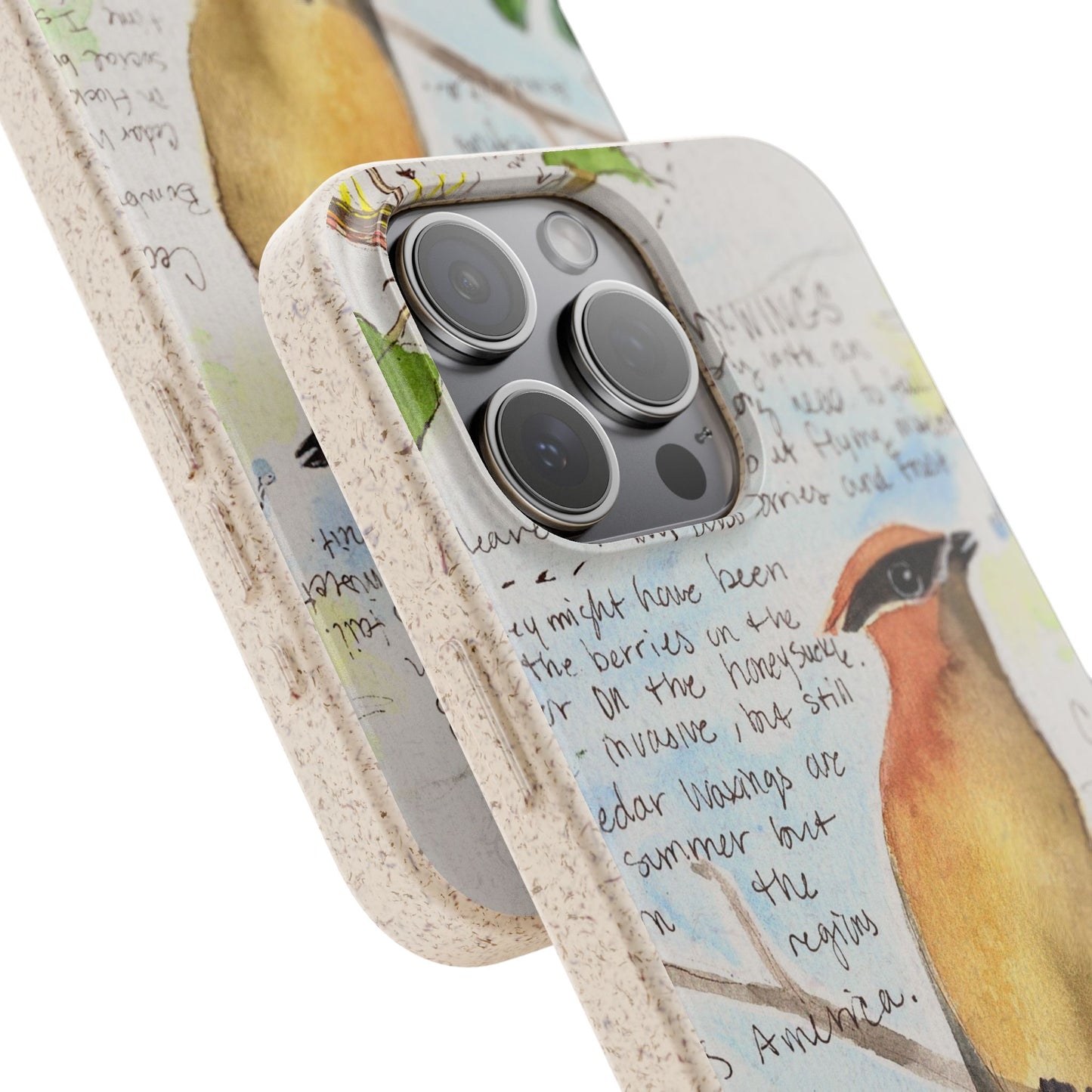 Cedar Waxwing Biodegradable Phone Case