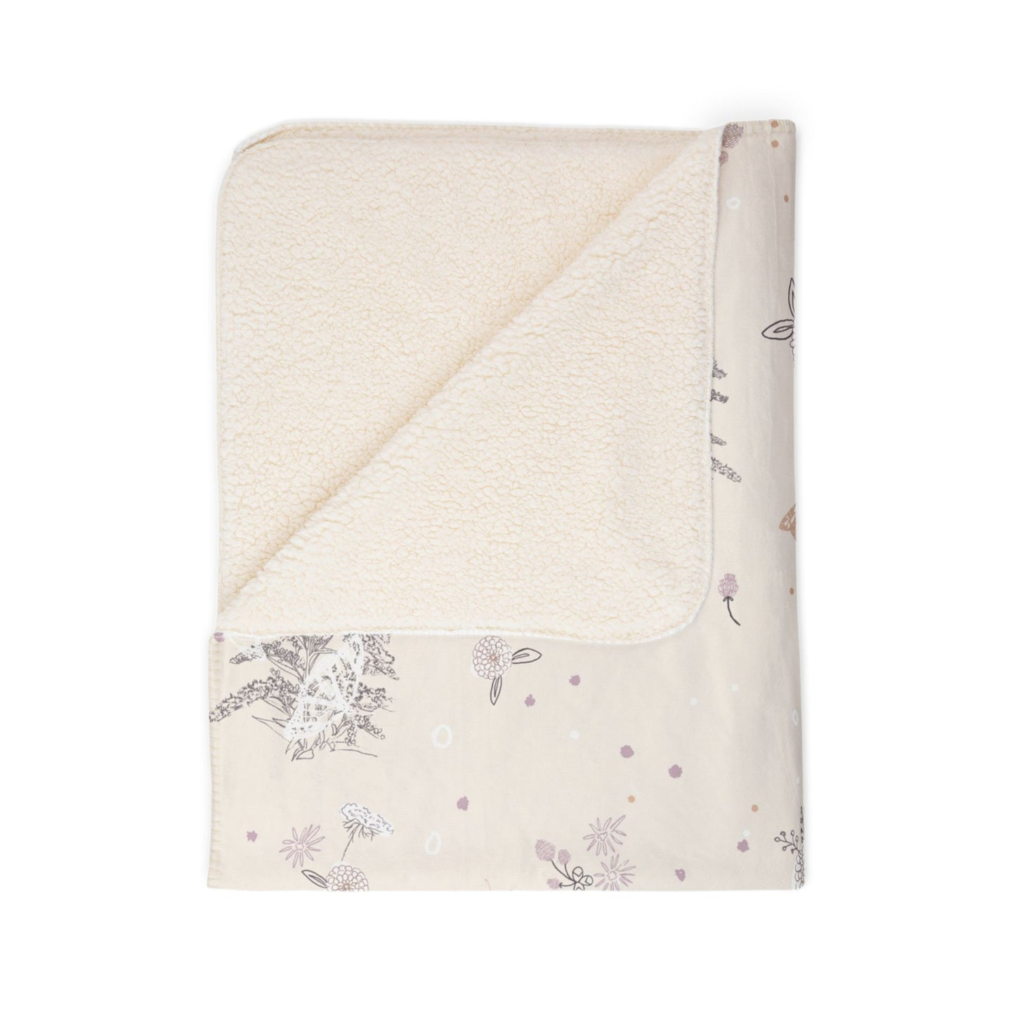 Monarch Bouquet Fleece Sherpa Blanket