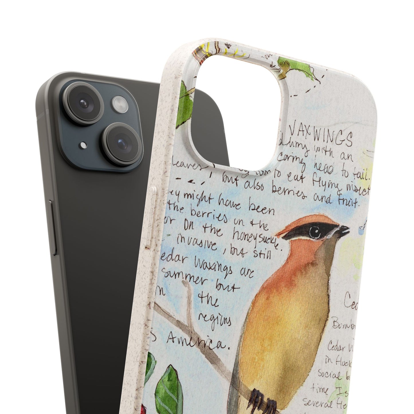 Cedar Waxwing Biodegradable Phone Case