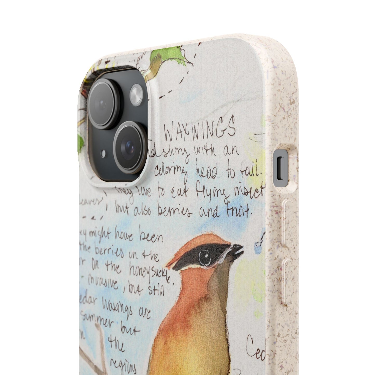 Cedar Waxwing Biodegradable Phone Case