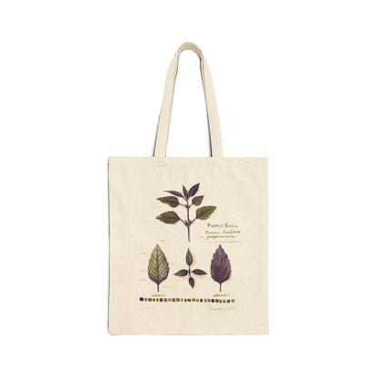 PURPLE BASIL Cotton Canvas Tote Bag