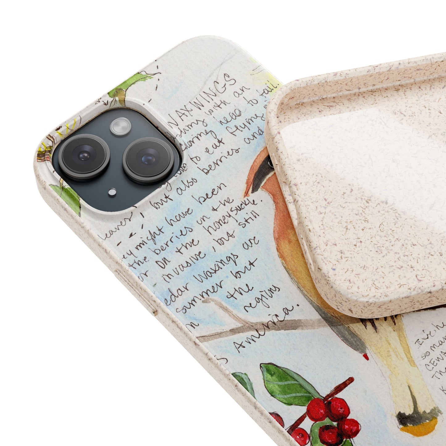 Cedar Waxwing Biodegradable Phone Case