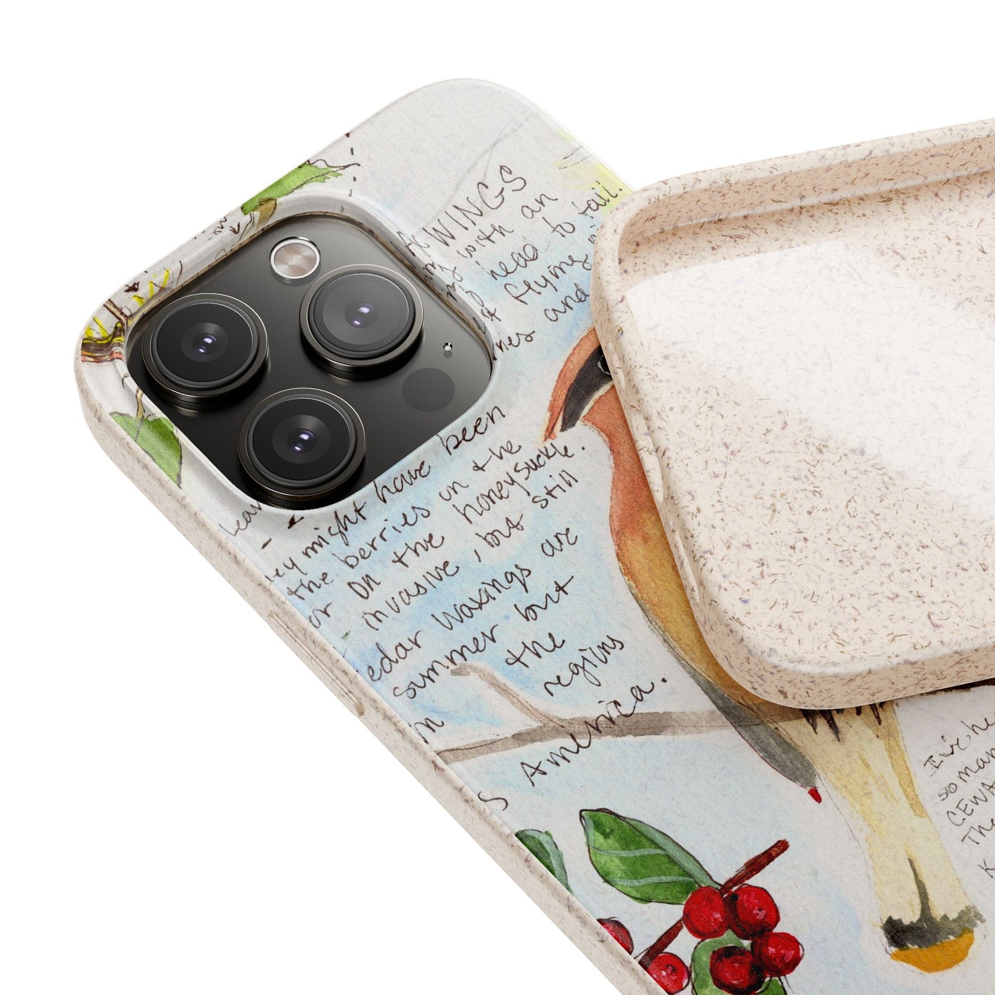 Cedar Waxwing Biodegradable Phone Case