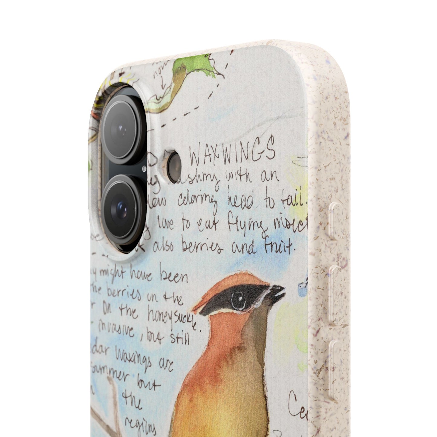 Cedar Waxwing Biodegradable Phone Case