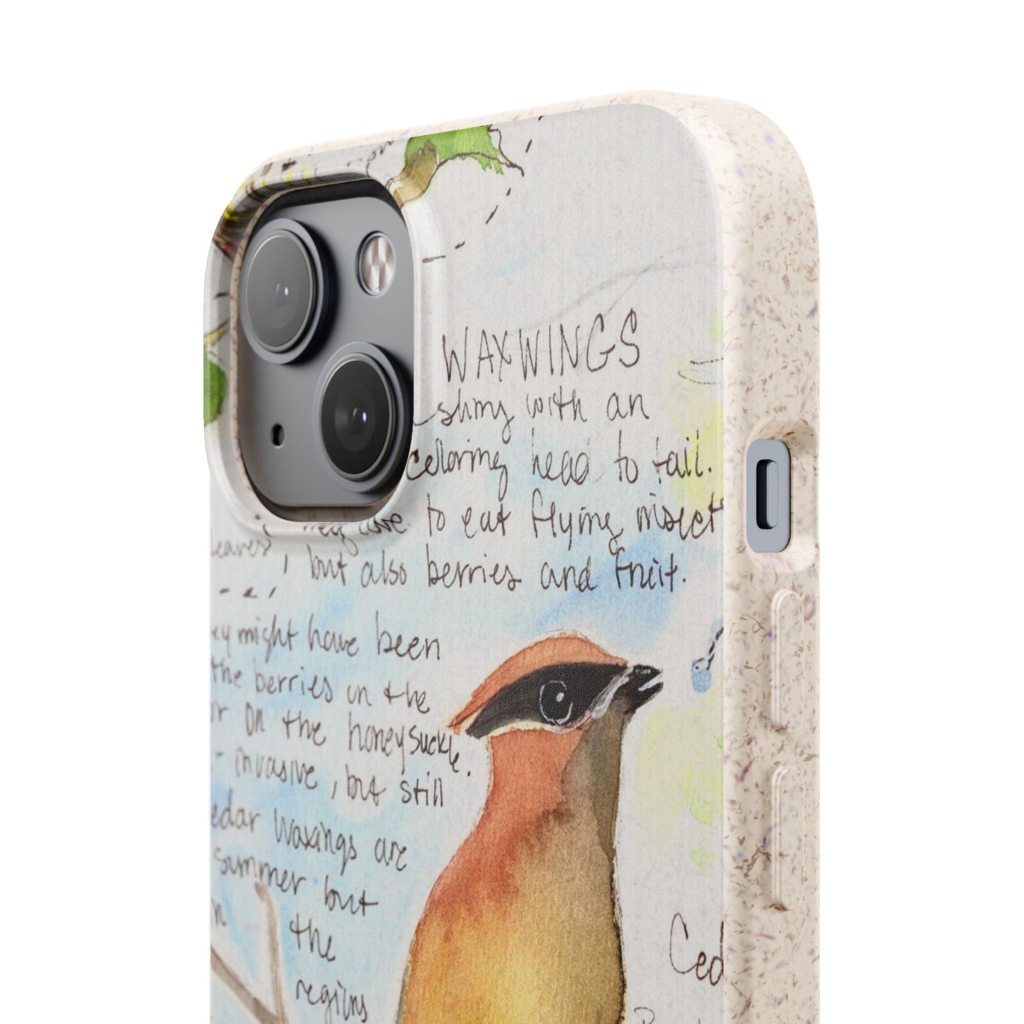 Cedar Waxwing Biodegradable Phone Case