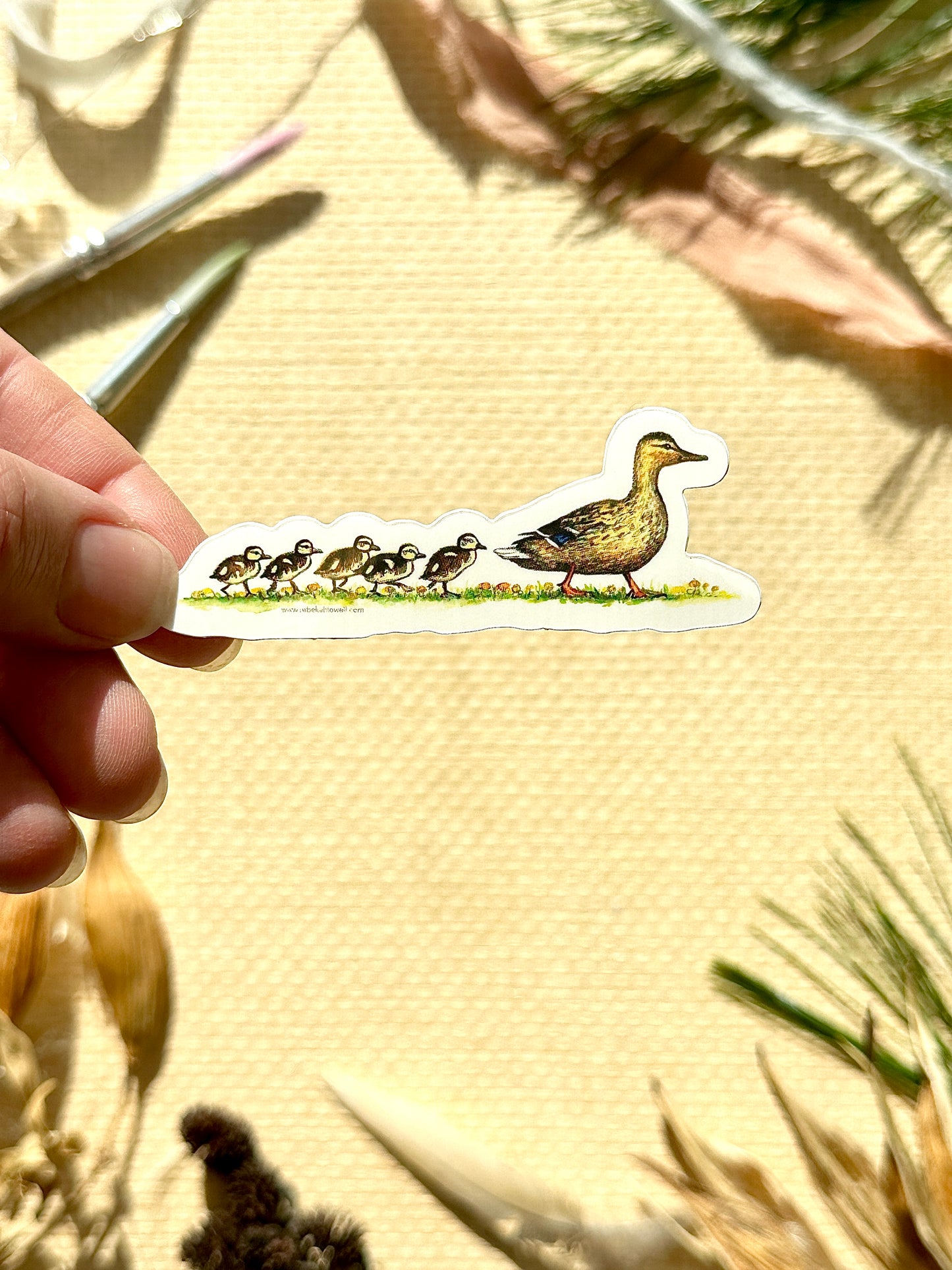 Ducks in a Row Sticker