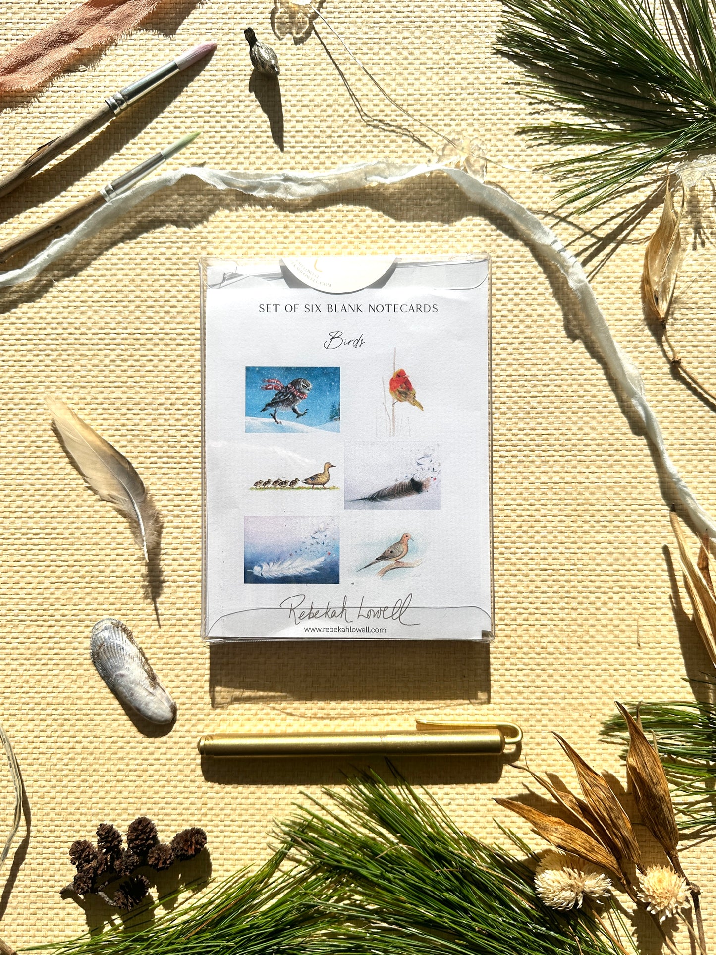 Boxed Set of Six Blank Notecards, Birds Collection