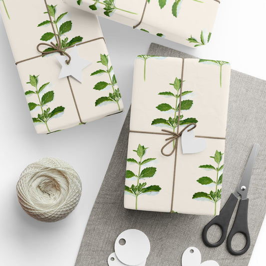 Lemon Balm Gift Wrap Wrapping Paper