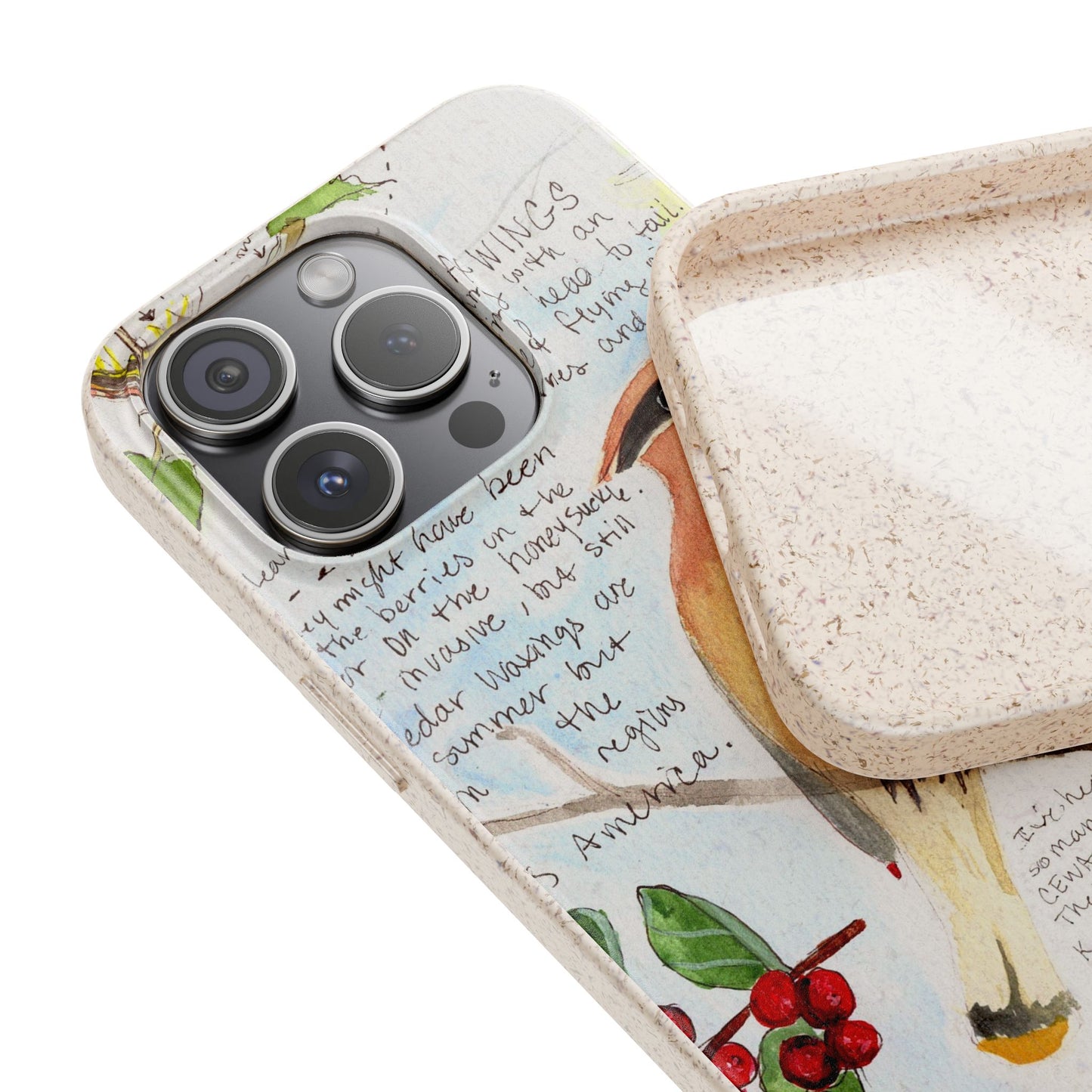 Cedar Waxwing Biodegradable Phone Case