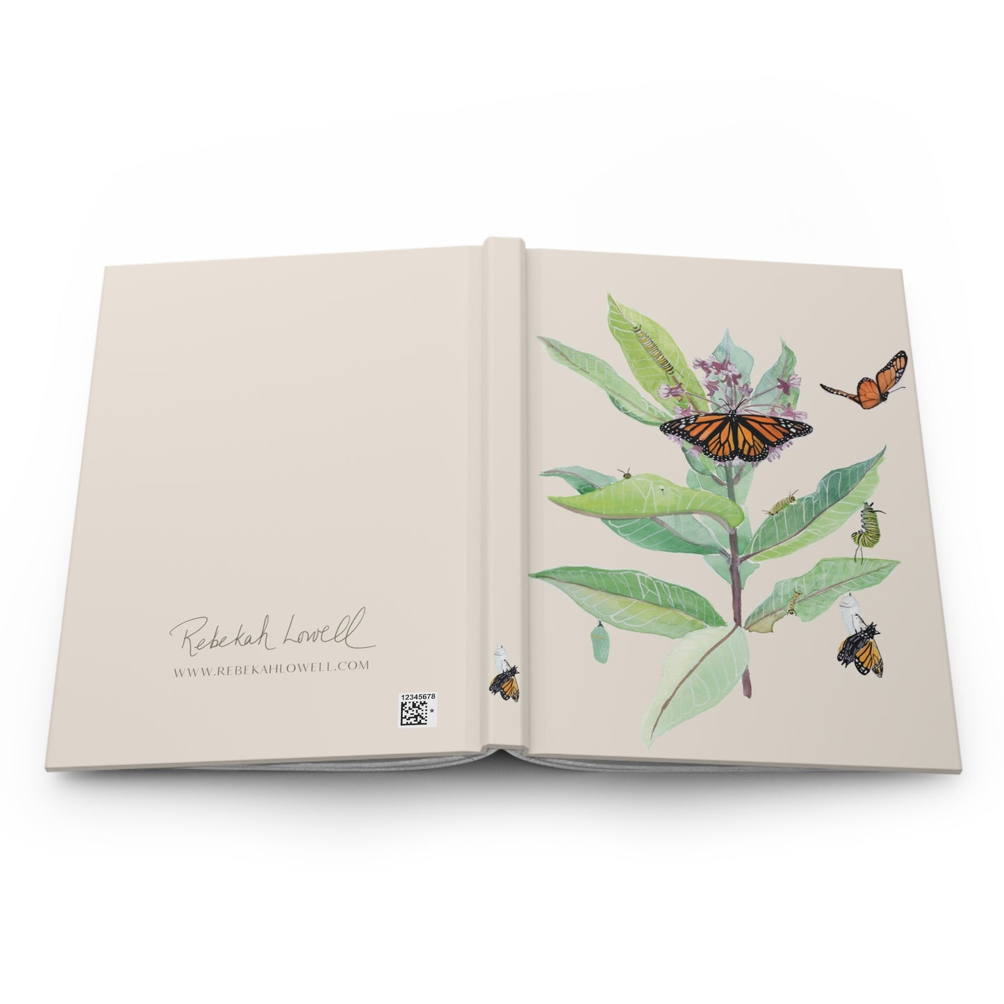 Monarchs & Milkweed Matte Hardcover Lined Journal