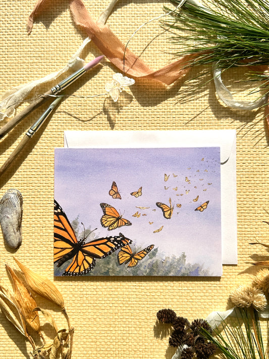 Monarch's Migration Blank Notecard