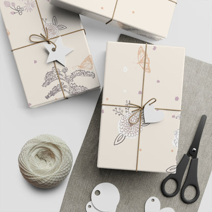 Monarch Bouquet Holiday Gift Wrap Wrapping Paper