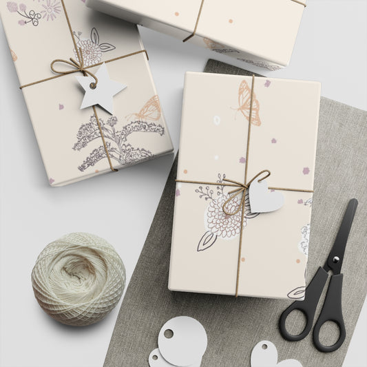 Monarch Bouquet Holiday Gift Wrap Wrapping Paper