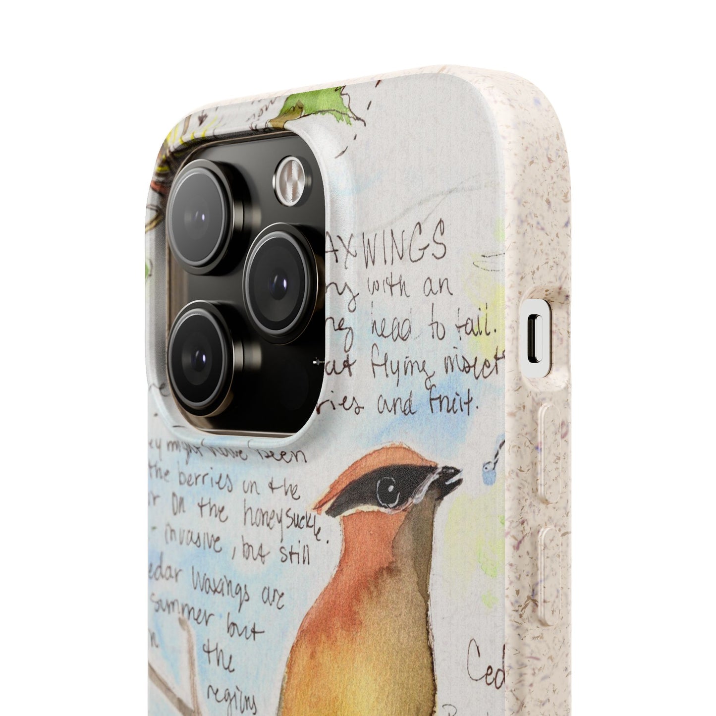Cedar Waxwing Biodegradable Phone Case