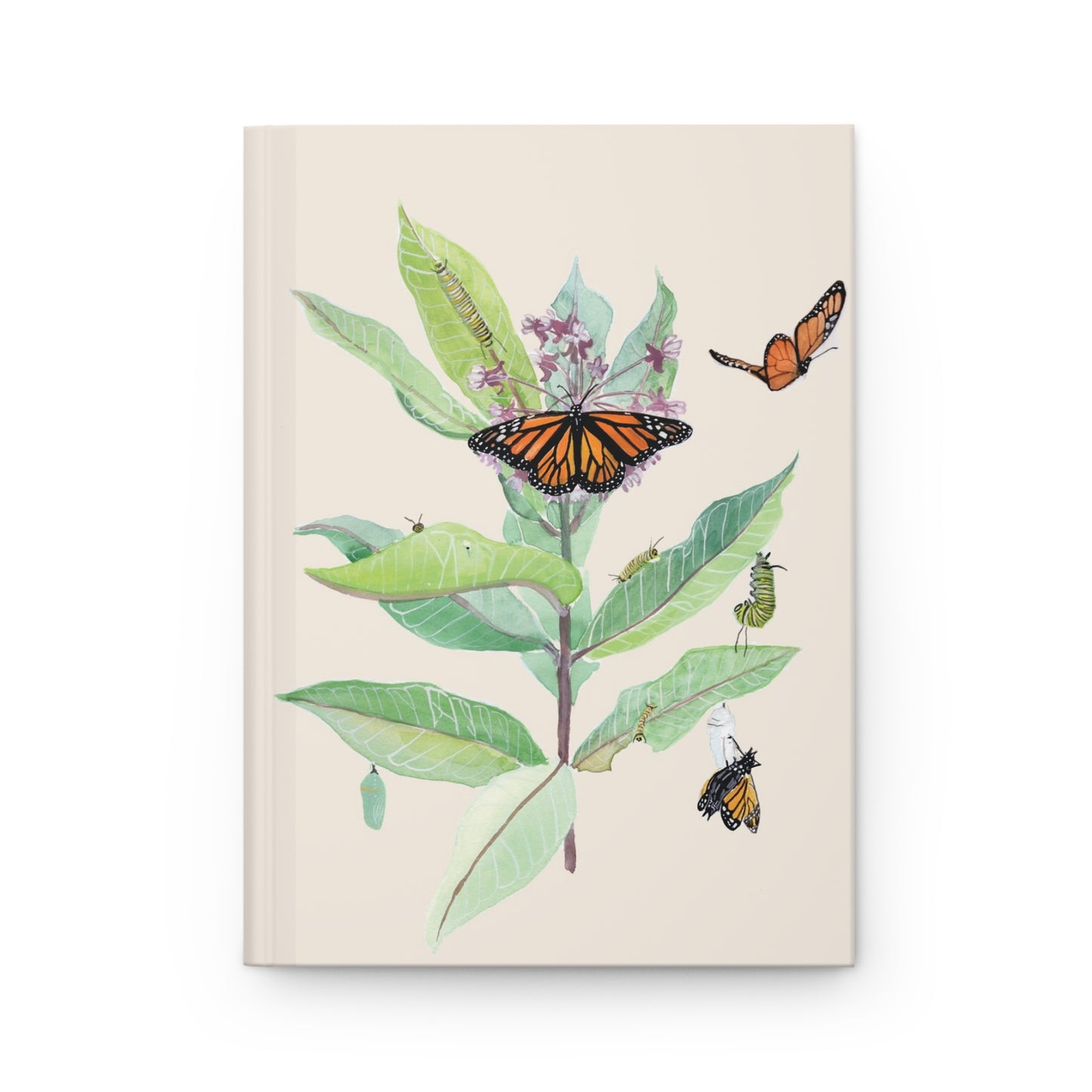 Monarchs & Milkweed Matte Hardcover Lined Journal