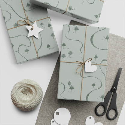 Winding Road Holiday Gift Wrap Wrapping Paper