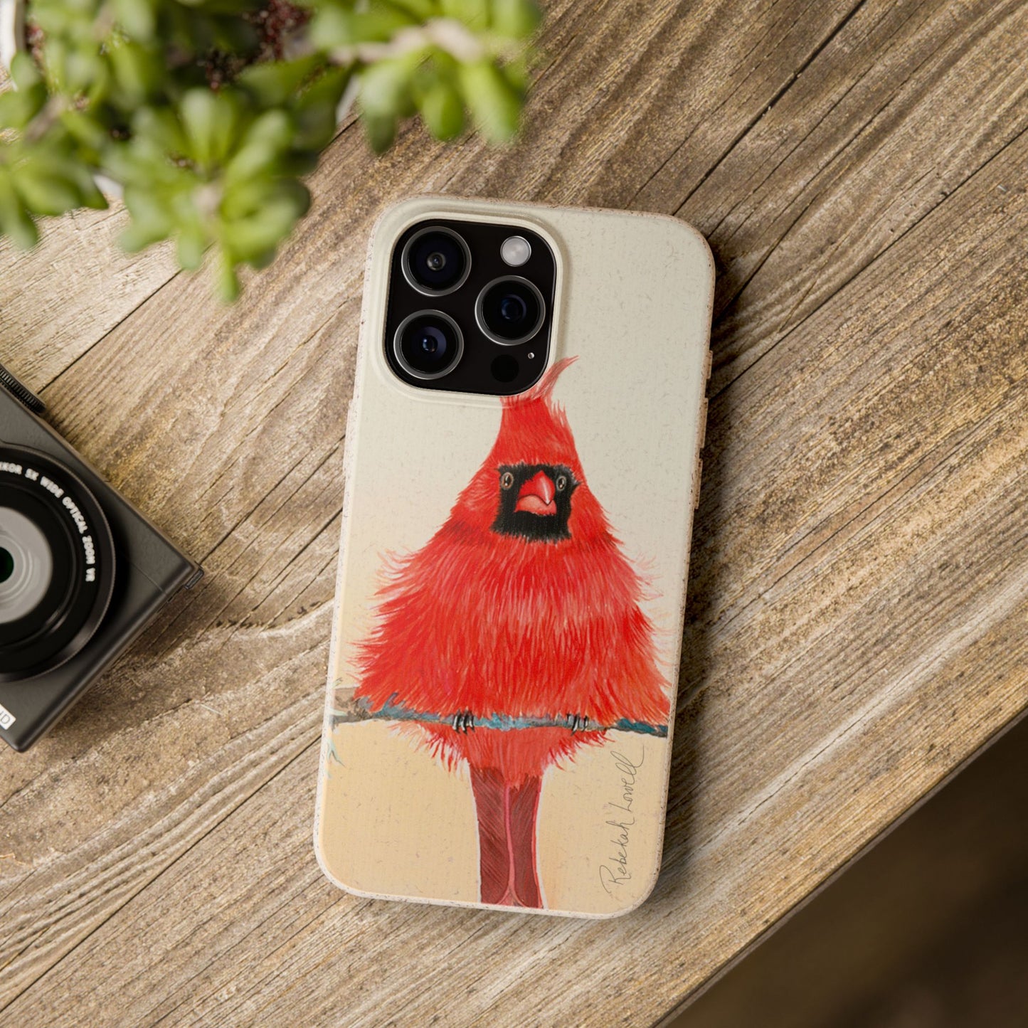 Northern Cardinal Biodegradable Phone Case