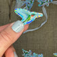 Ruby-throated Hummingbird Glitter Sticker