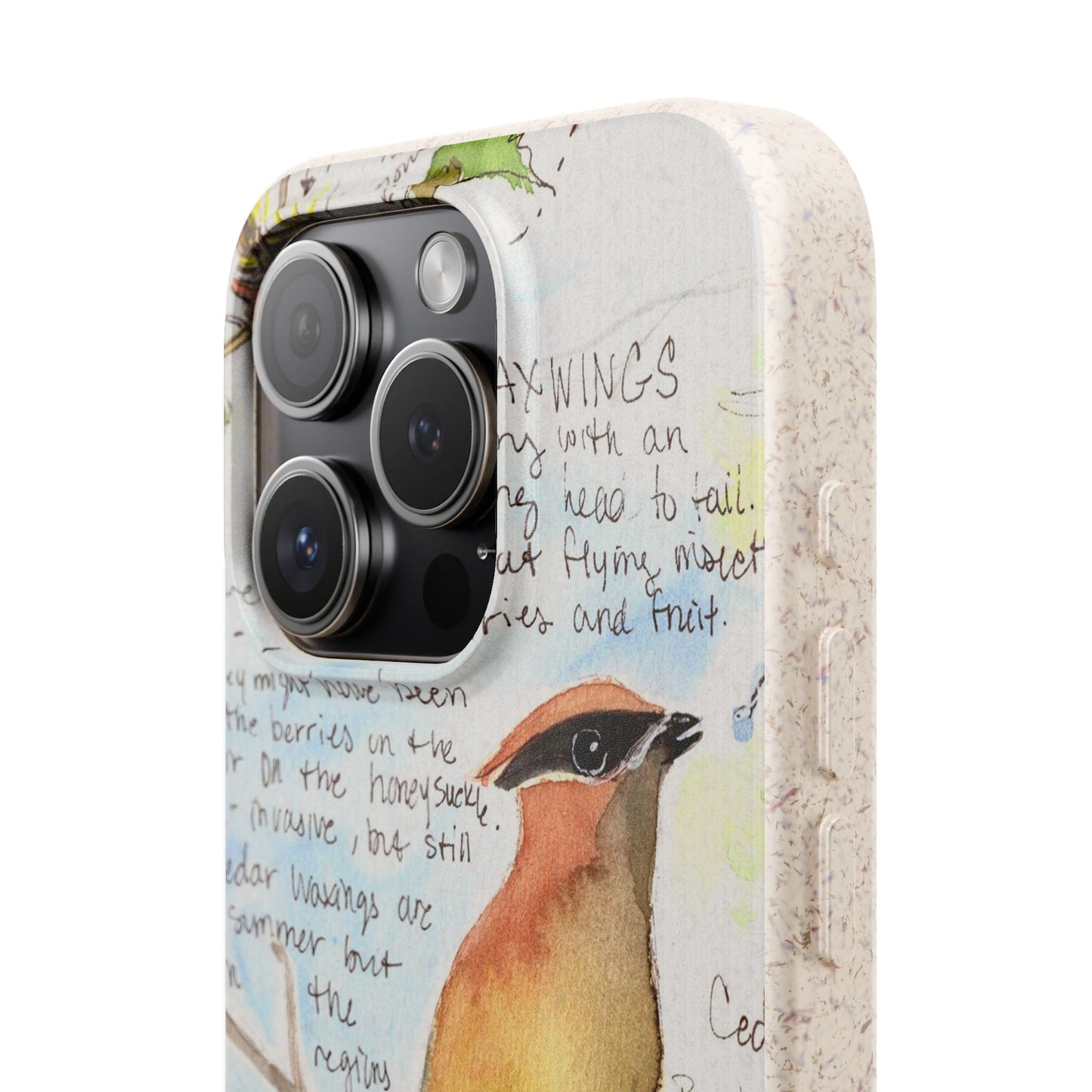 Cedar Waxwing Biodegradable Phone Case