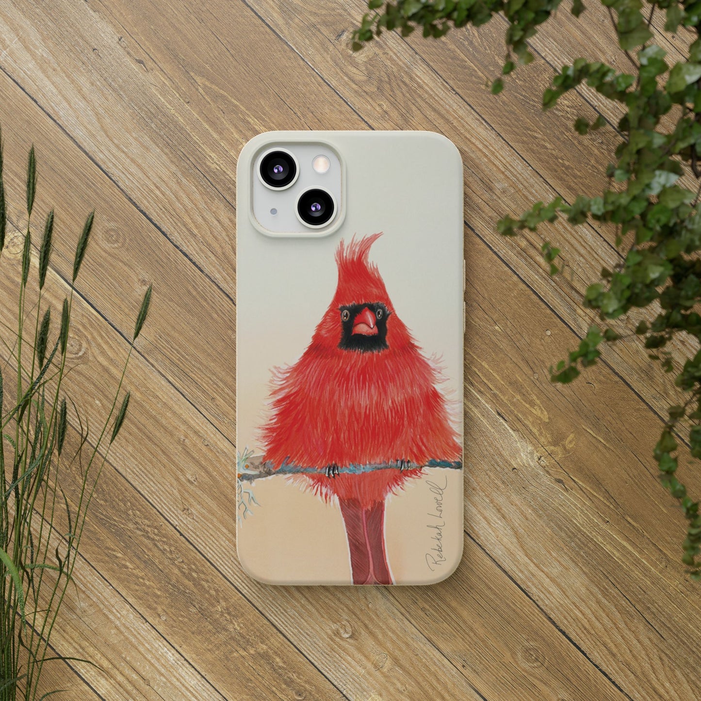 Northern Cardinal Biodegradable Phone Case