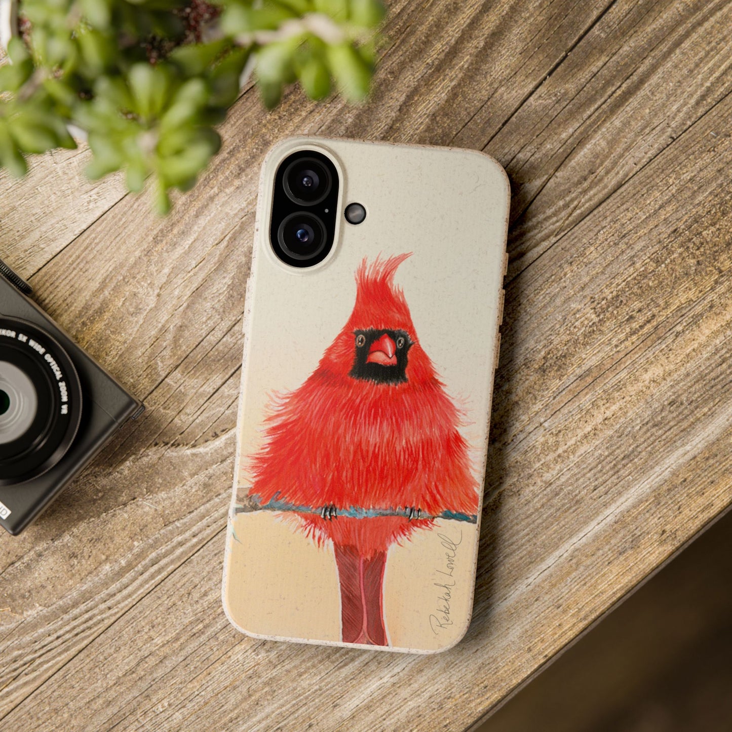 Northern Cardinal Biodegradable Phone Case
