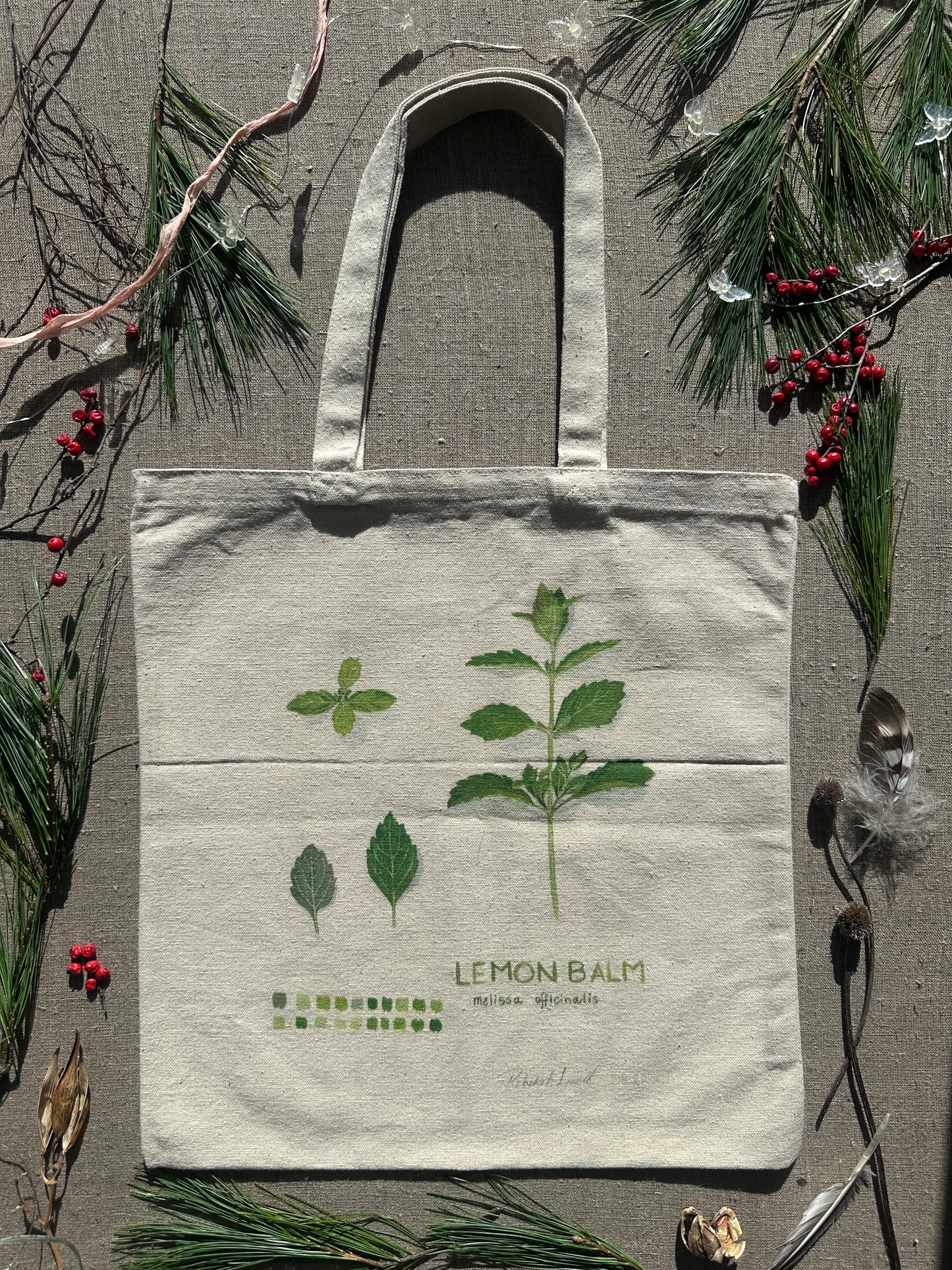 LEMON BALM Cotton Canvas Tote Bag