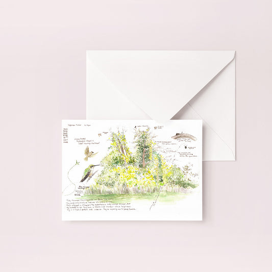 Hummingbird and Tree Nature Journal Blank Notecard