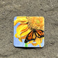 Sipping on Sunflowers Monarch  Butterfly Sticker