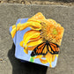 Sipping on Sunflowers Monarch  Butterfly Sticker