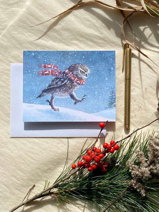 Grumpy Owl Blank Notecard