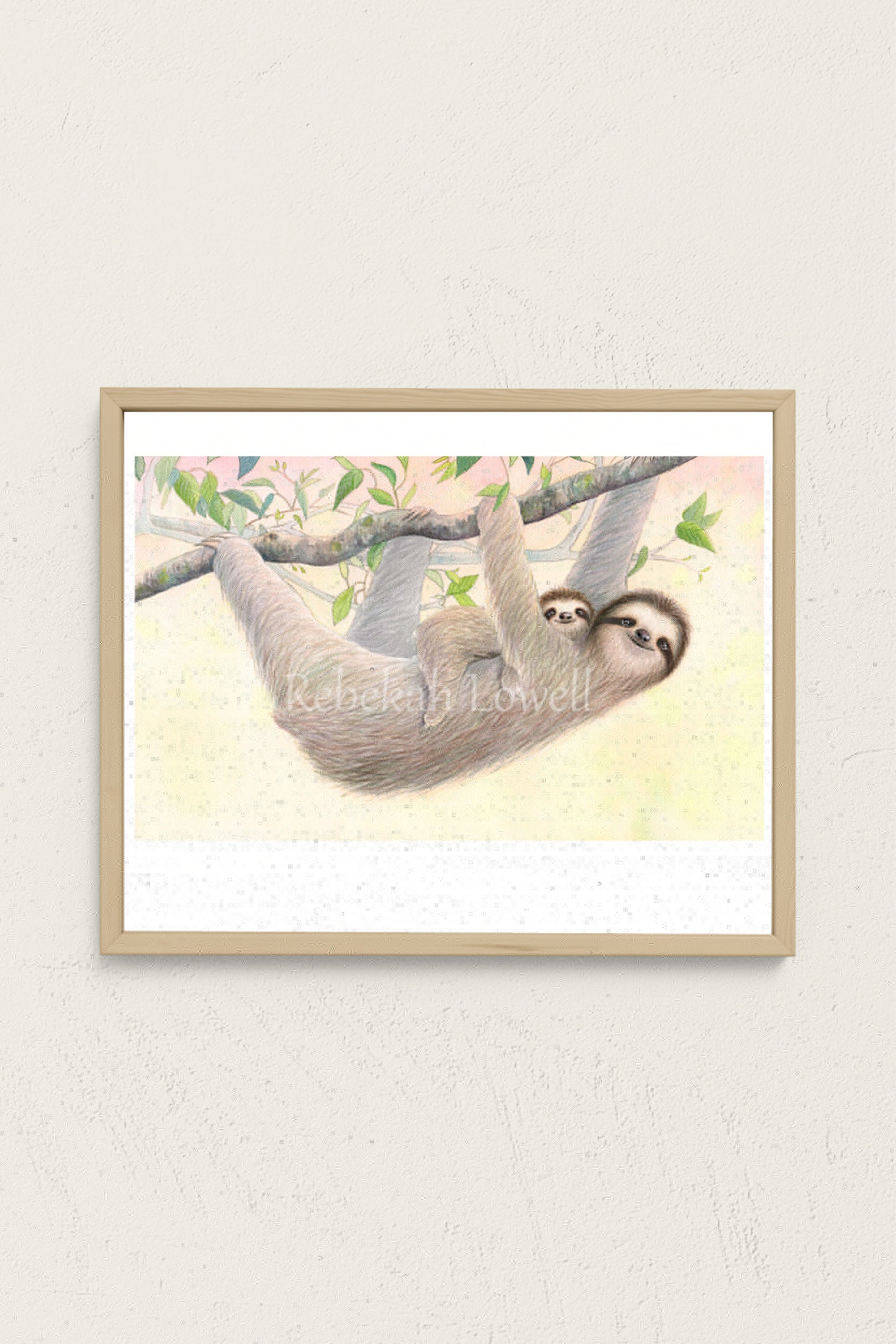 Sloth Mama and Baby Print