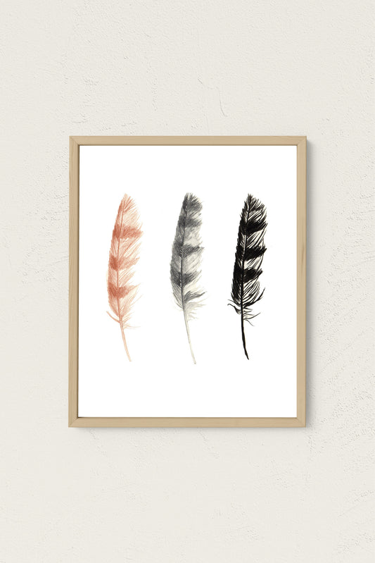 Three Feathers Print