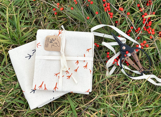 “A Different Path” (Footprints) Flour Sack Towel— from the 'Fly Free' Collection