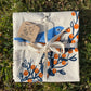 “Dismantling Perfection” (Bluebird on Wreath of Berries) Flour Sack Towel— from the 'Fly Free' Collection