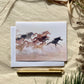 "Momentum" Horses Running Free Blank Notecard
