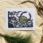 Linocut Print of Green Crab