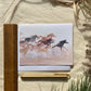 "Momentum" Horses Running Free Blank Notecard