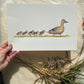 Watercolor Duck Family Hen Mallard & Ducklings